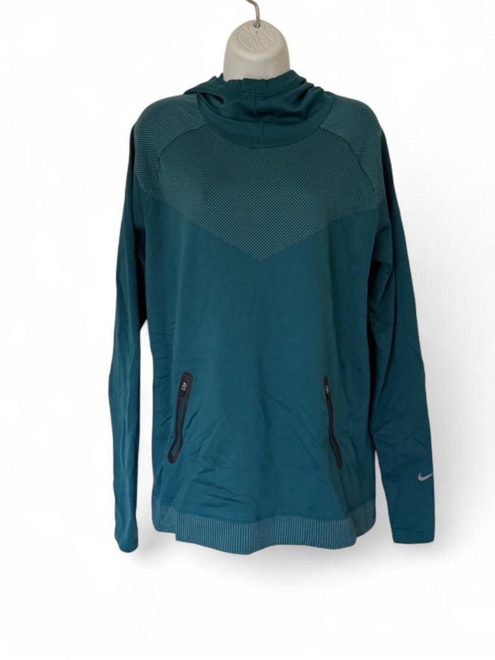 Nike Women's Seamless Running Pullover Hoodie - Teal Blue Size XL